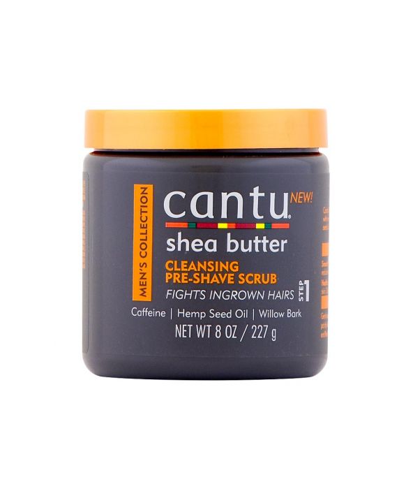 Cantu shea butter cleasing pre-shave scrub ( gommage pre-rasage 227g )