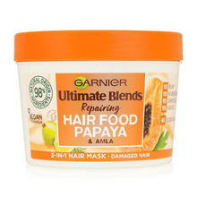 Charger l&#39;image dans la galerie, Garnier Ultimate Blends Masque capillaire réparateur Hair Food Papaye 3 en 1 390 ml