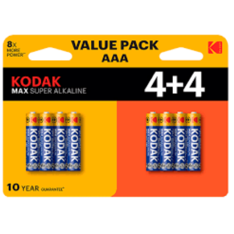 Kodak Max Super Alkaline AAA X 4 + 4