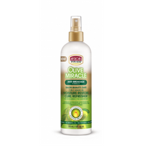 Charger l&#39;image dans la galerie, African Pride Olive Miracle 7-in-1 Leave-in Moisture Restore Curl Refresher 355 Ml