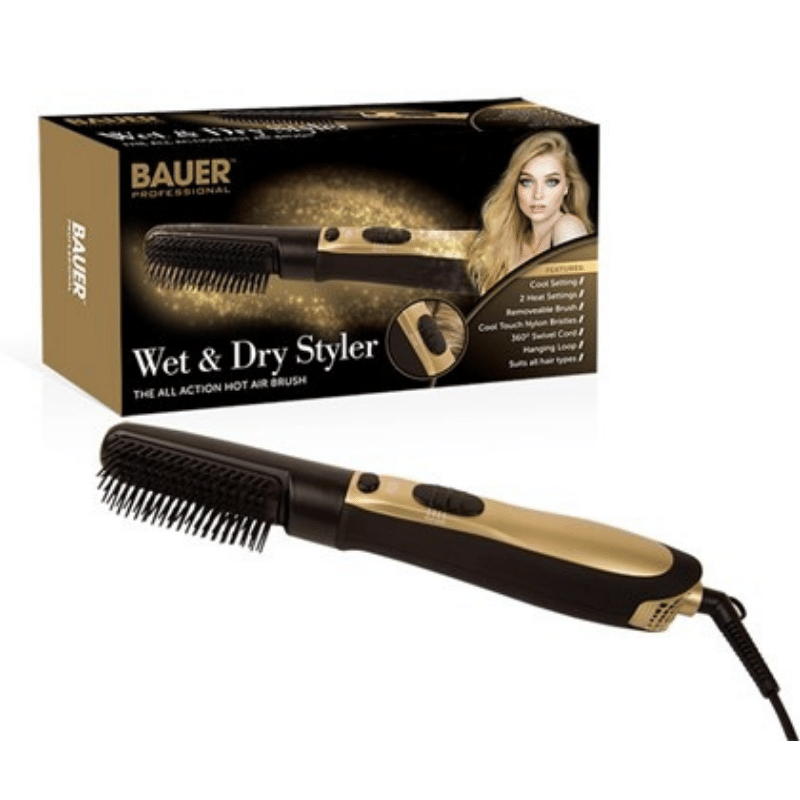 Bauer  Wet & Dry Styler / Finitions de qualité salon pour cheveux mouillés ou secs